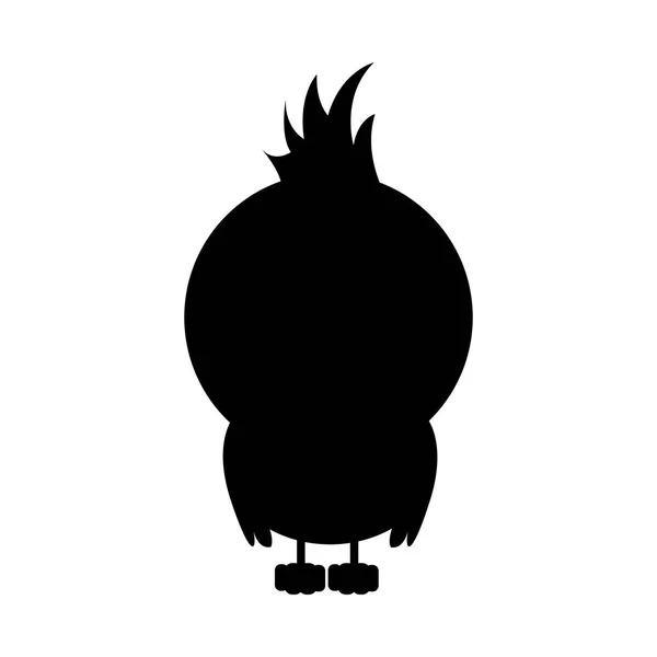 Silueta negro pollo pequeño icono logotipo — Vector de stock