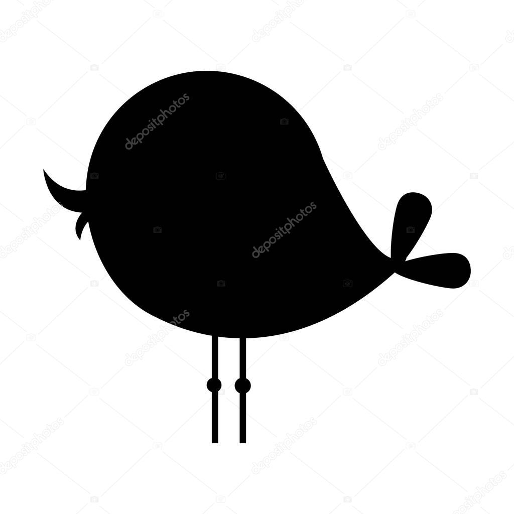 black silhouette bird animal icon
