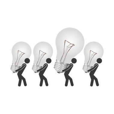 insanlar ampul simgesi yükleme