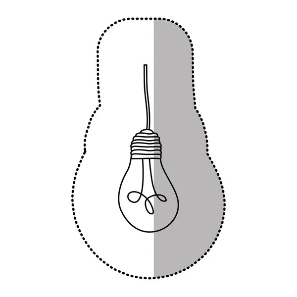 Light bulb hanging icon — Stock Vector