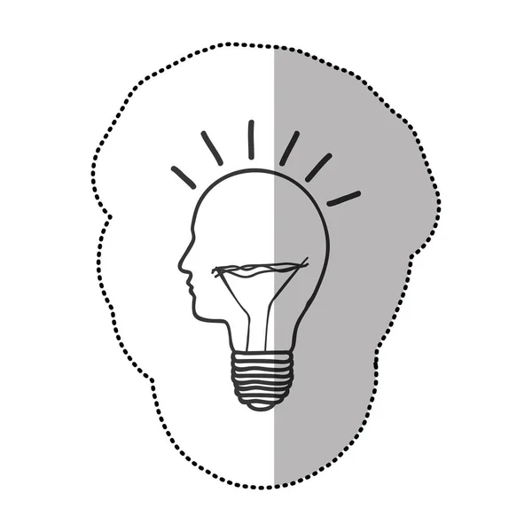 Person bulb light idea — Stock Vector