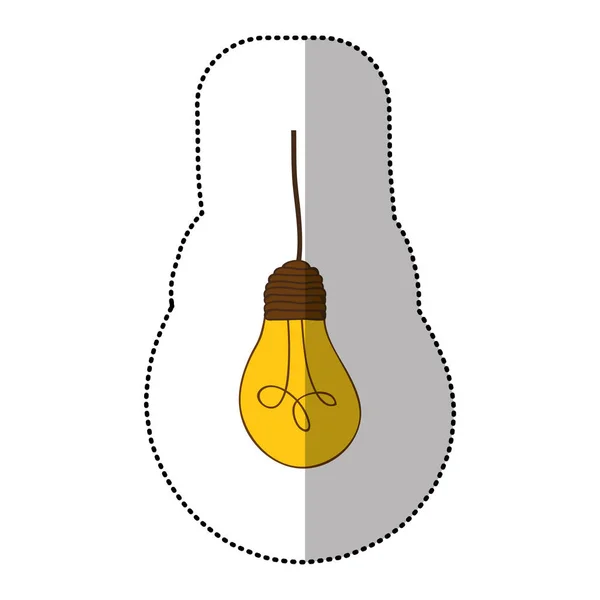 Значок висящей лампочки — стоковый вектор