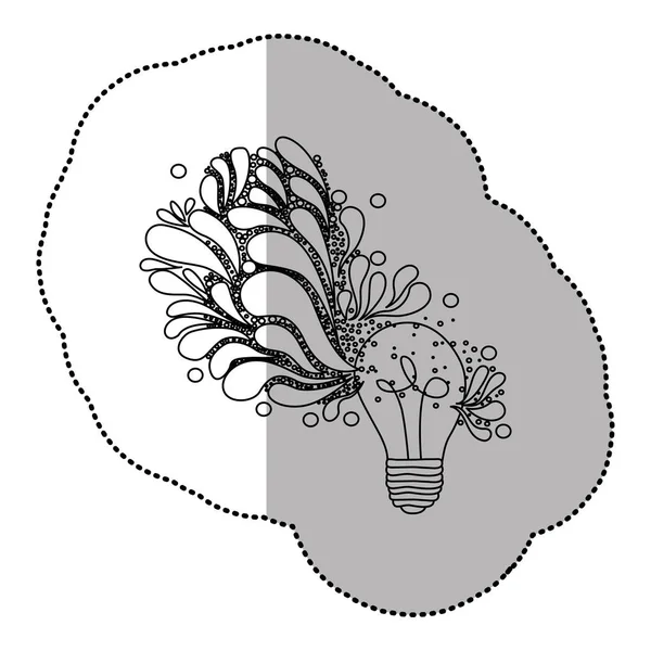 Bulb hjärnan idé ikonen — Stock vektor