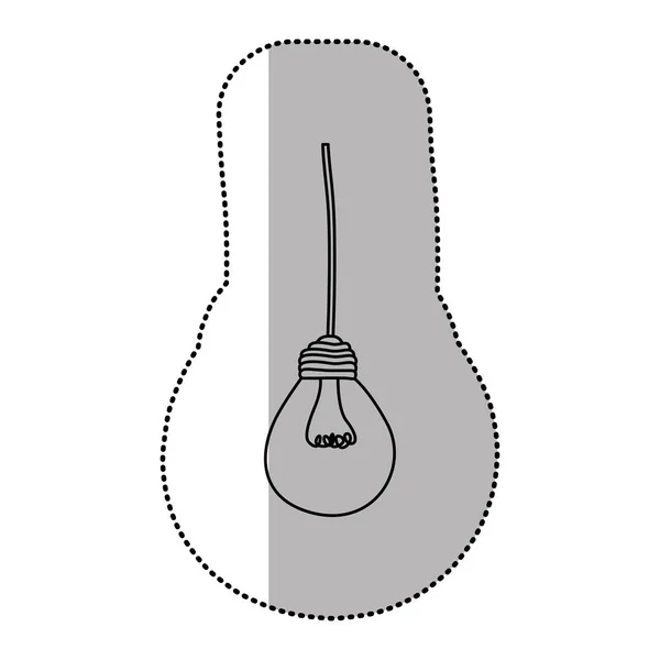 Light bulb hanging icon — Stock Vector