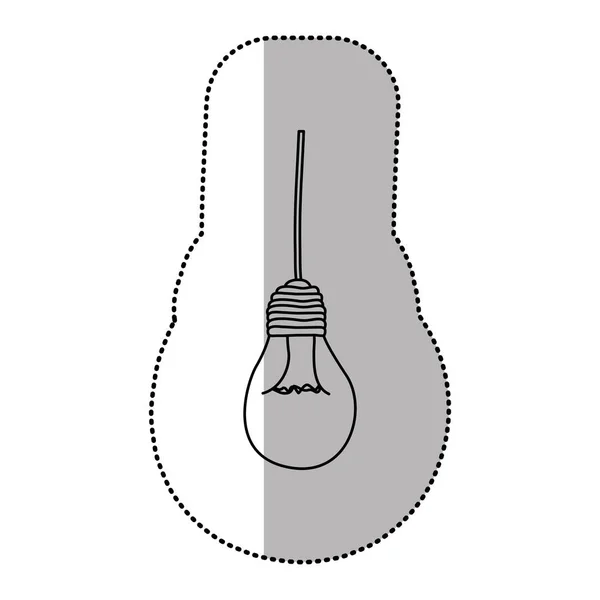 Light bulb hanging icon — Stock Vector