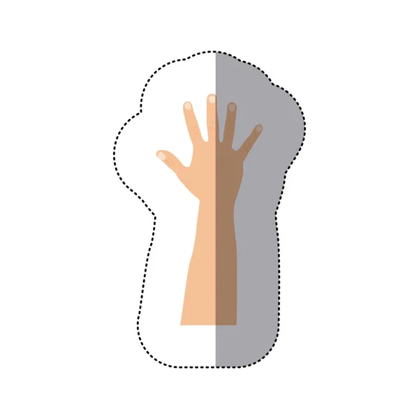 Person hand up icon — Stock Vector