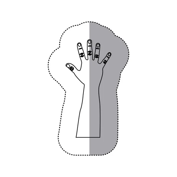 Figur Person Hand-up-Symbol — Stockvektor