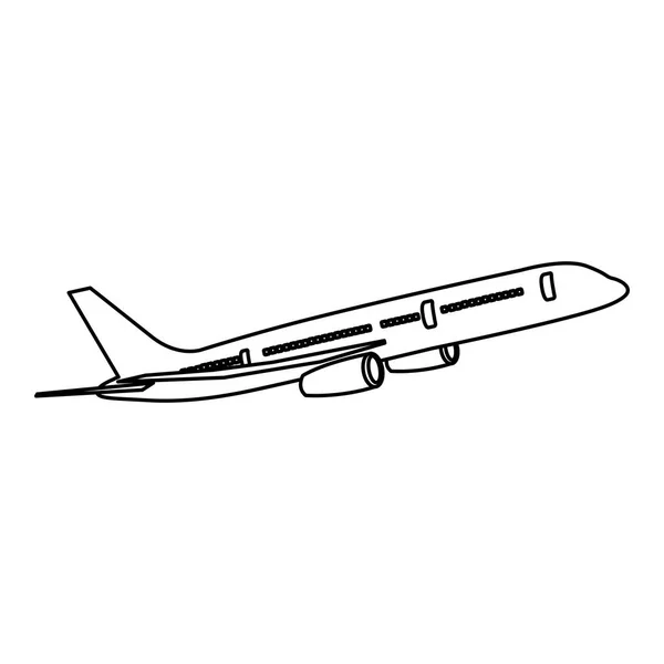 Figura voar transporte de avião — Vetor de Stock