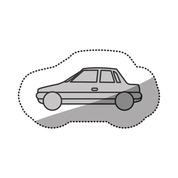 Contorno lado del coche transporte — Vector de stock