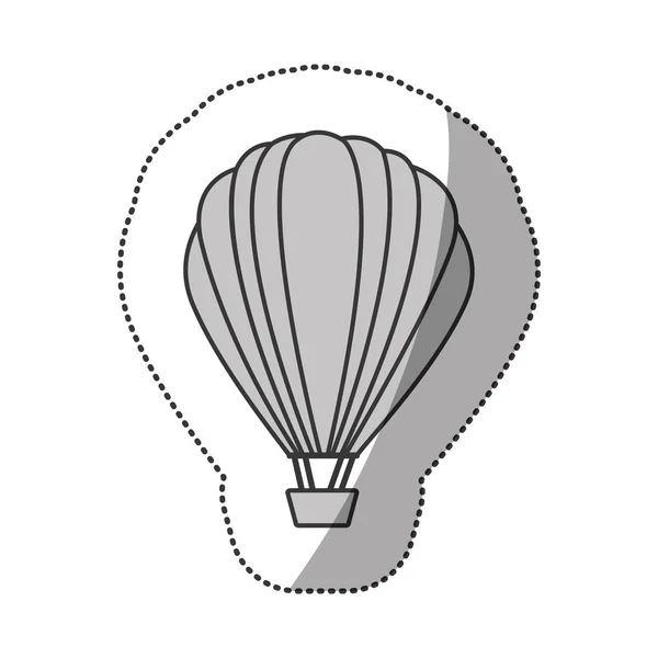 Contour fly balloon transport — Stock Vector