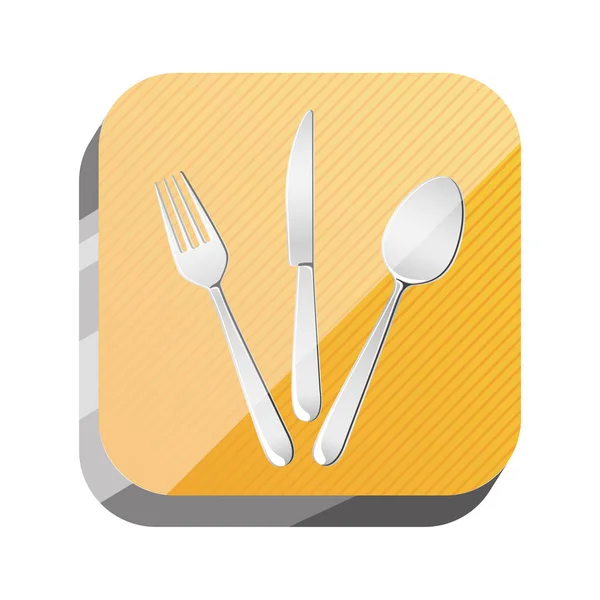 3d 按钮餐具餐具工具 — 图库矢量图片