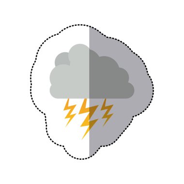 etiket kümülüs bulut fırtına ve gök gürültüsü ile