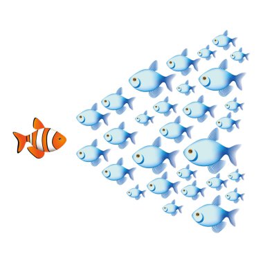 çizgili balık ve balık Balık renk arka plan