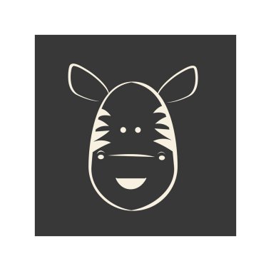 zebra hayvan siyah kare resim