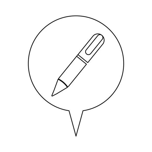 Pen řádku ikona vzdělávání — Stockový vektor
