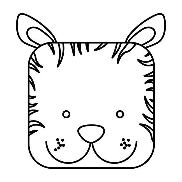 Expressão cabeça animal bonito zebra — Vetor de Stock