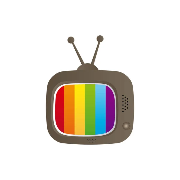 Farbhintergrund mit Fernseher — Stockvektor