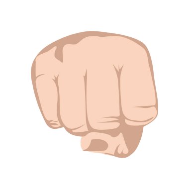 siluet cilt rengi sağ Önden Görünüm yumruk kroki