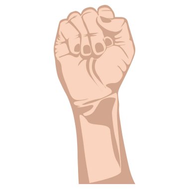 siluet cilt rengi sağ kol kapalı yumruk ile kroki