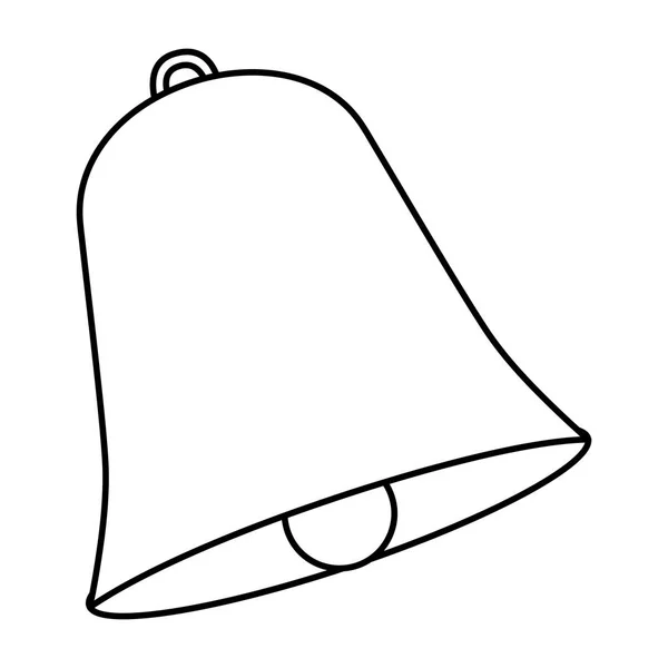 Silhouette cloche figure icône plat — Image vectorielle