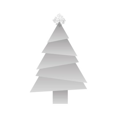 Noel ağacı silüeti gri tonlama