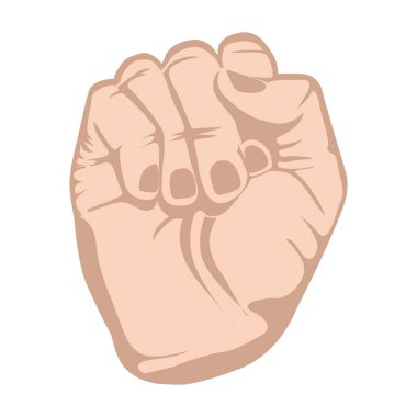 siluet cilt rengi el kapalı yumruk ile kroki