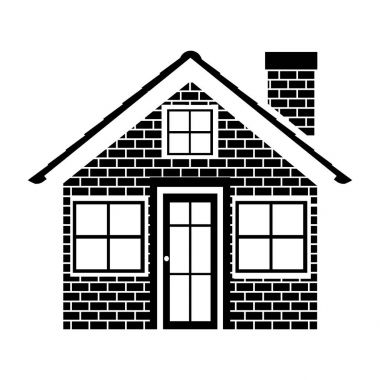 siluet rahat cephe ev tuğla duvar ile