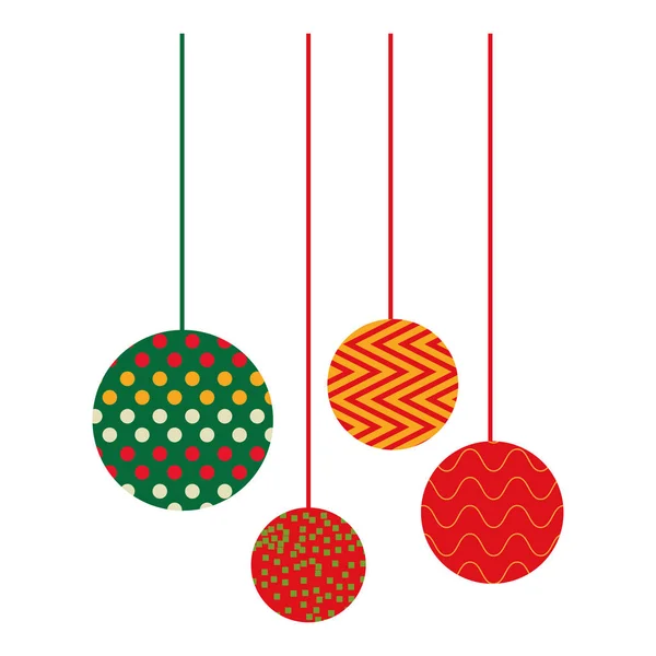 Fond coloré avec quatre guirlandes décoratives pendentif de fils — Image vectorielle