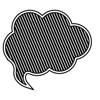 siluet bulut konuşma siyah arka plan ve çapraz çizgiler