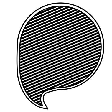 çapraz çizgiler arka plan ile dairesel konuşmayla tek renkli siluet