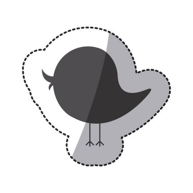 etiket siluet güzel karikatür kuş