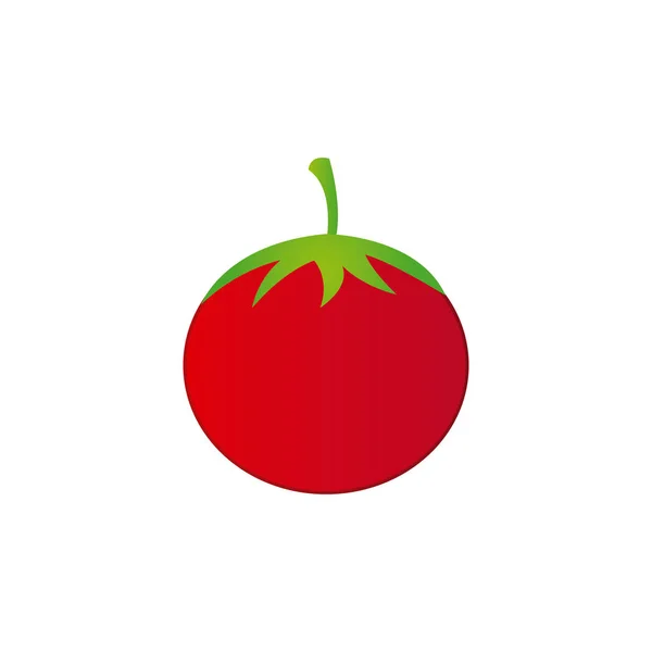 Colorido silueta tomate vegetal alimentos — Vector de stock