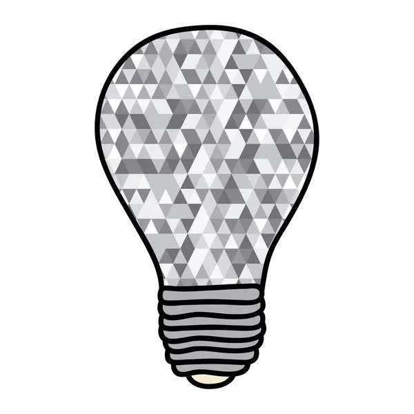 Fond dessiné à la main avec ampoule et verre abstrait — Image vectorielle