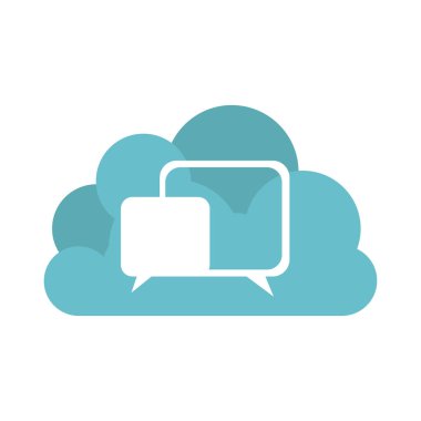 online sosyal iletişim kabarcıklar simgesi