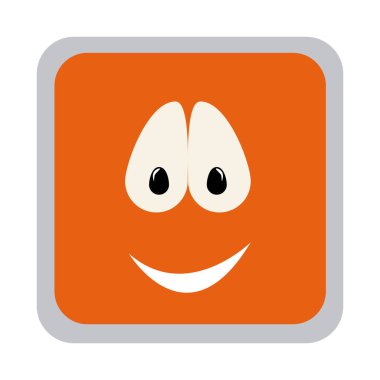 kare renkli şekil ifade gülümsemek ifade