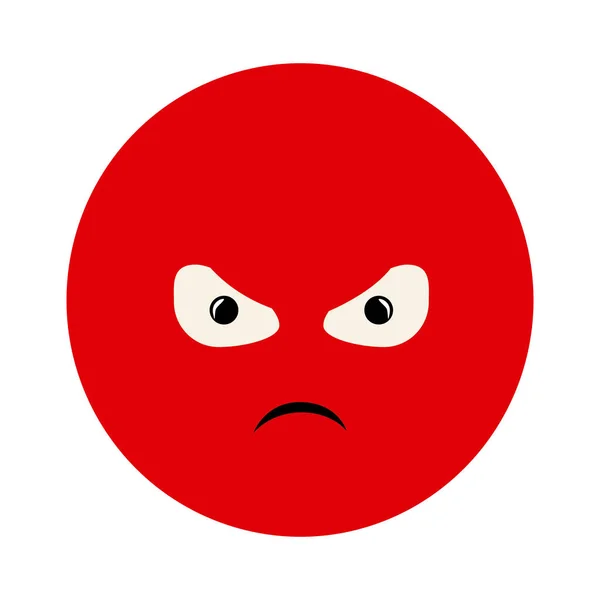 Colorful emoticon furious face expression — Stock Vector