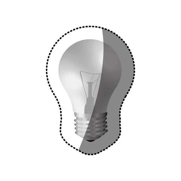 Etiqueta realista lâmpada moderna fora — Vetor de Stock
