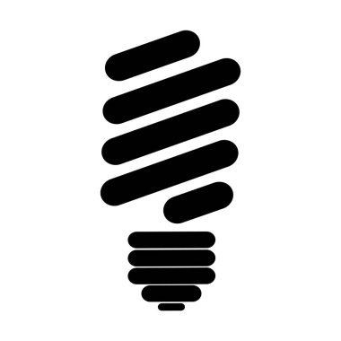 floresan ampul siyah silüeti