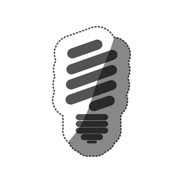 Adesivo sagoma della lampadina fluorescente — Vettoriale Stock