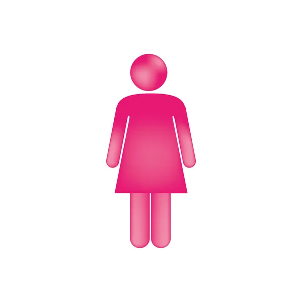 3D ontwerp van de vrouw van de kleurrijke pictogram — Stockvector