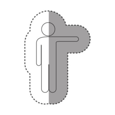 etiket siluet piktogram erkek tarafına işaret