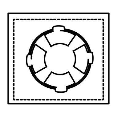 siluet kare şekli çerçeve flotasyon çember ile