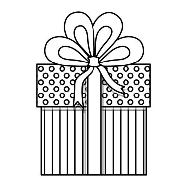 tek renkli hediye kutusu ile dekoratif kurdele