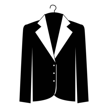 erkek resmi ceket askı içinde tek renkli siluet