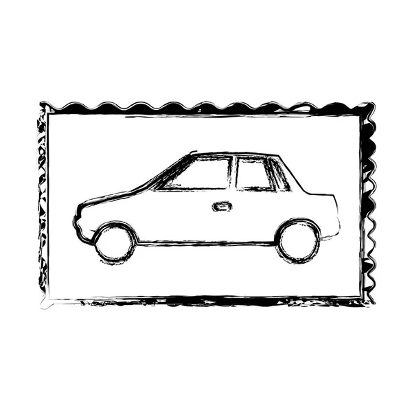 Blurred silhouette frame of automobile — Stock Vector