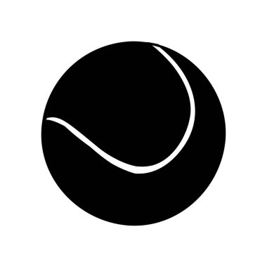 siyah siluet spor tenis top öğesi