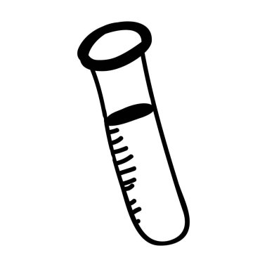 tek renkli el tüp çizilmiş silueti