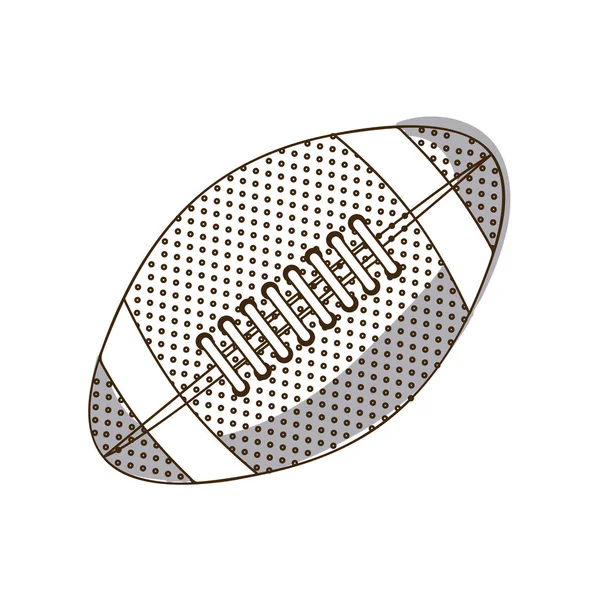 Silueta monocromo con pelota de fútbol elemento deporte — Vector de stock