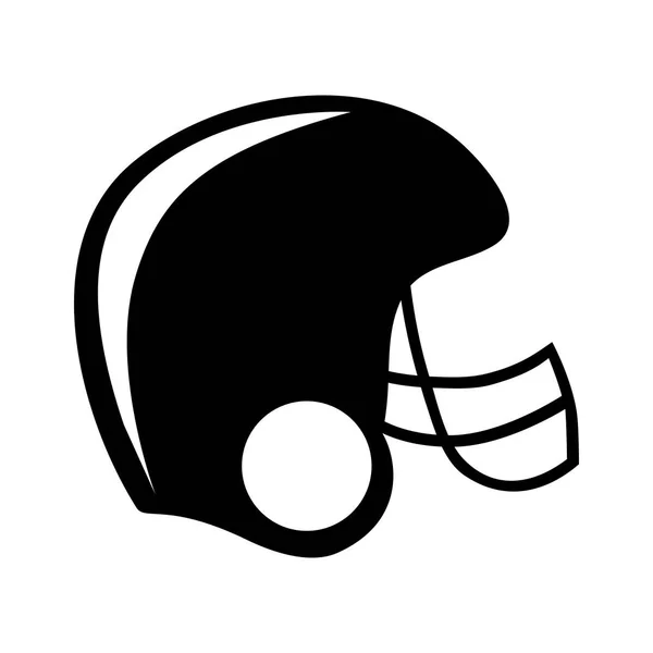 Silueta negro casco de fútbol americano — Vector de stock