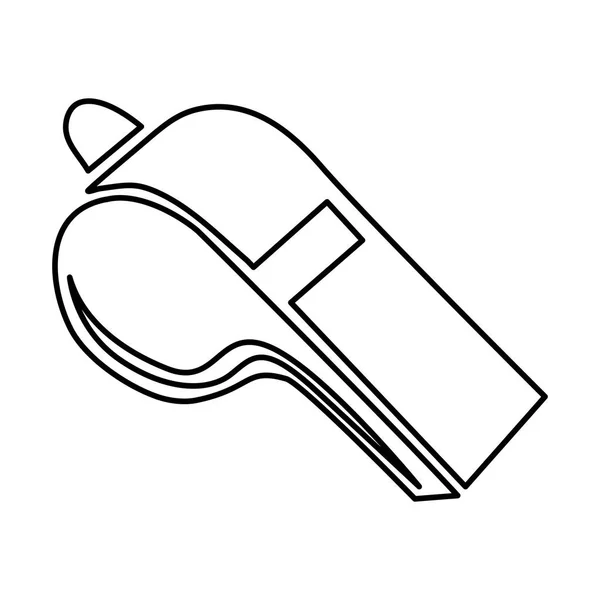 Monochroom contour van fluitje pictogram — Stockvector